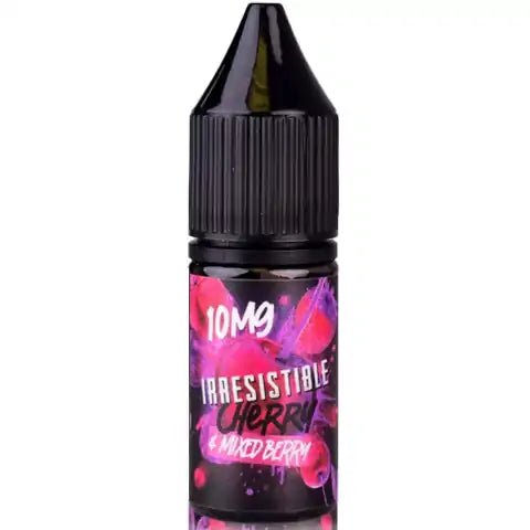 Irresistible Cherry 10ml Nic Salts Cherry & Mixed Berries / 10mg On White Background