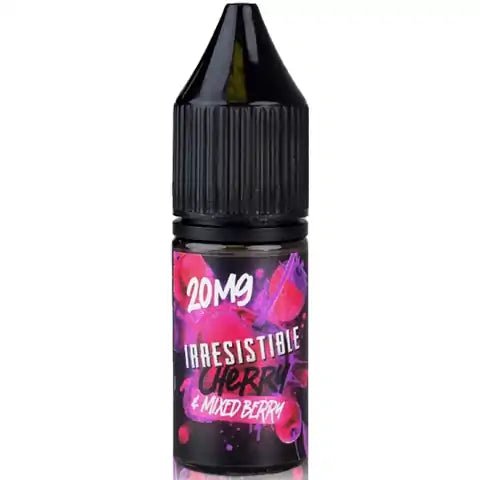 Irresistible Cherry 10ml Nic Salts Cherry & Mixed Berries / 20mg On White Background