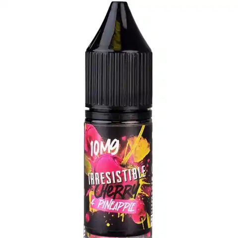 Irresistible Cherry 10ml Nic Salts Cherry & Pineapple / 10mg On White Background