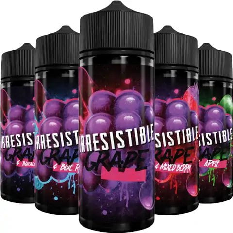 Irresistible Grape 100ml Shortfill E-Liquids On White Background