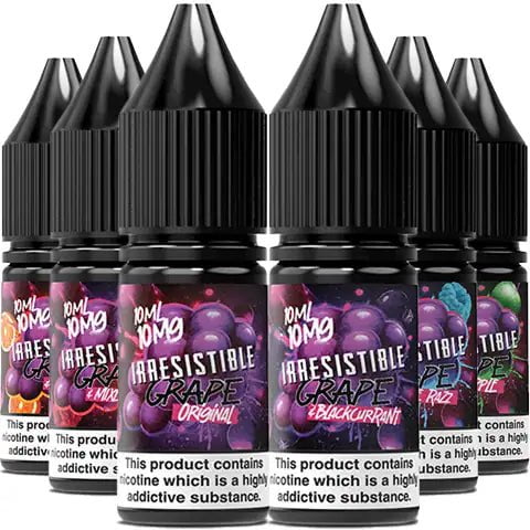 Irresistible Grape 10ml Nic Salts On White Background