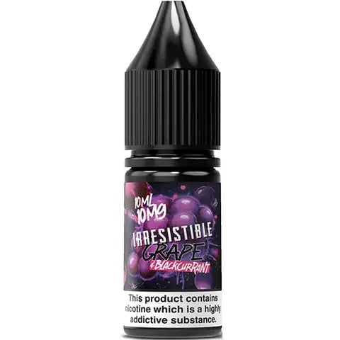 Irresistible Grape 10ml Nic Salts Grape & Blackcurrant / 20mg On White Background