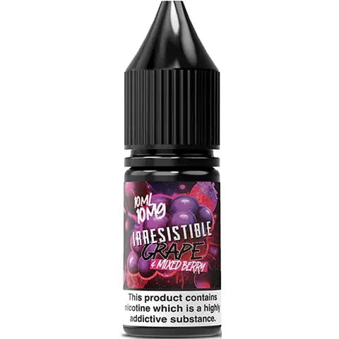 Irresistible Grape 10ml Nic Salts Grape & Mixed Berries / 20mg On White Background