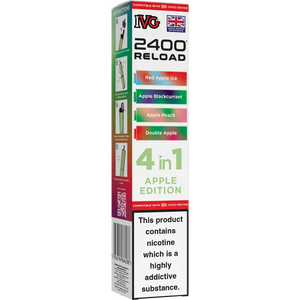 IVG 2400 Reload 4-in-1 Multi Flavour Prefilled Vape Pods Apple Edition