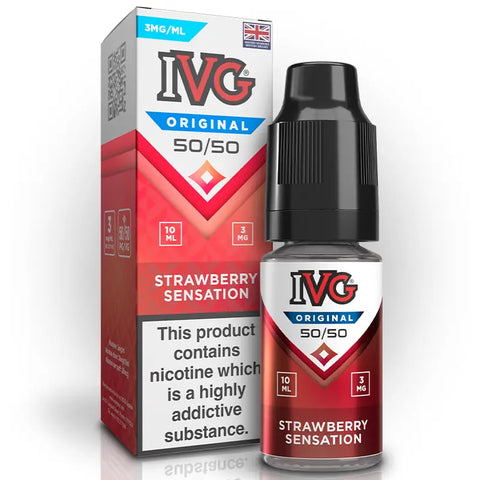 IVG 50/50 Original E-liquids 10ml Strawberry Sensation 3mg