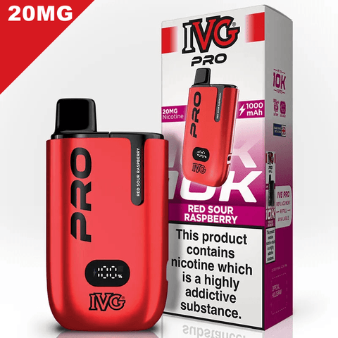IVG Pro Vape Pod Kit Red Sour Raspberry 20mg