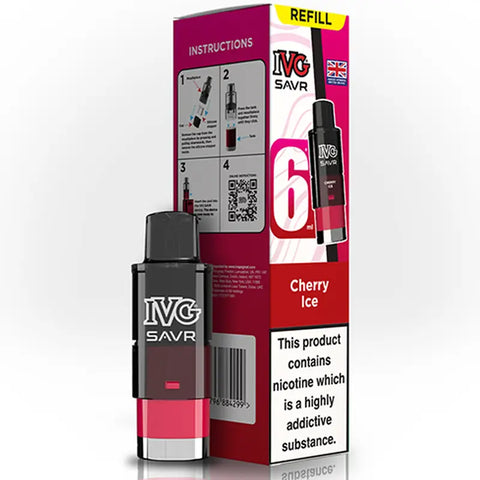 IVG SAVR Prefilled Replacement Vape Pods Cherry Ice