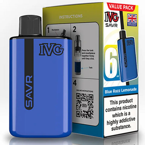 IVG SAVR Prefilled Pod Vape Kit Blue Razz Lemonade