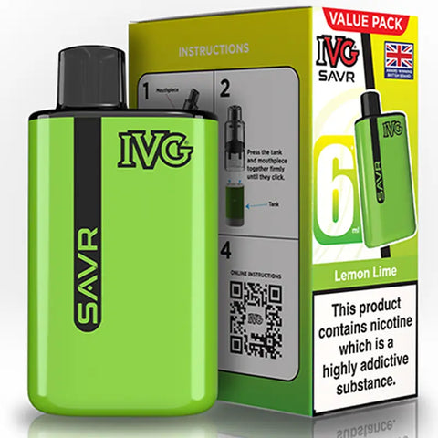 IVG SAVR Prefilled Pod Vape Kit Lemon Lime