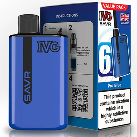 IVG SAVR Prefilled Pod Vape Kit Pro Blue