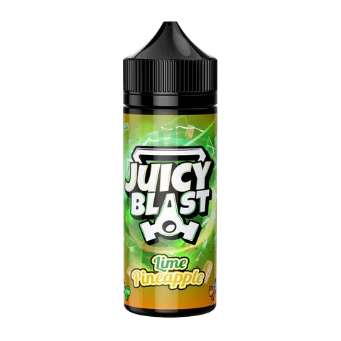 juicy blast line pineapple 100ml on black background