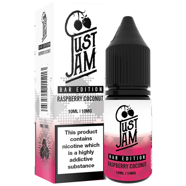 Just Jam Raspberry Coconut Bar Edition Nic Salt 10ml
