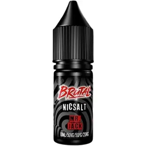 Just Juice Brutal 10ml Nic Salt E-Liquid 11mg / Mr Jack On White Background