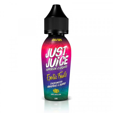 Just Juice Exotic Fruits 50ml Shortfill E-Liquids Cherimoya, Grapefruit & Berries On White Background