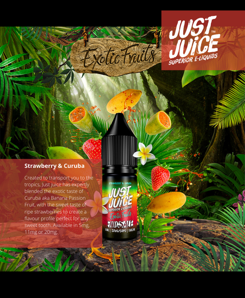 Just Juice Exotic Fruits Nic Salts On White Background