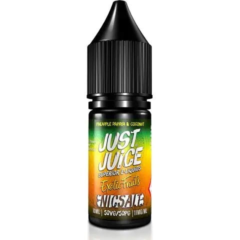 Just Juice Exotic Fruits Nic Salts Pineapple Papaya & Coconut / 5mg On White Background