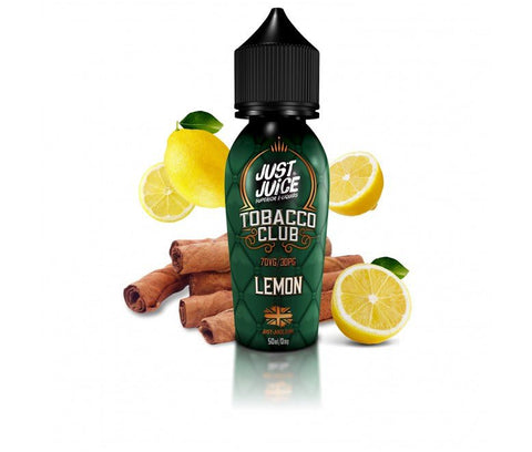 Just Juice Tobacco Club Shortfills Lemon Tobacco On White Background