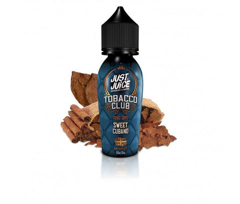 Just Juice Tobacco Club Shortfills Sweet Cubano On White Background