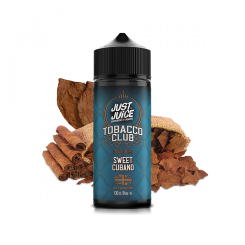 just juice tobacco club sweet cubano 100ml on black background