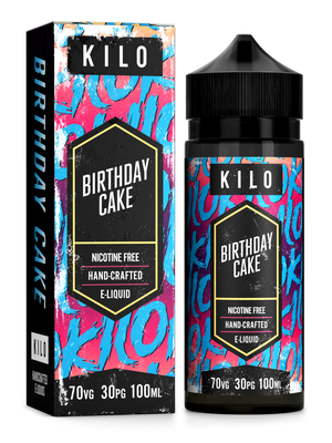 Kilo V2 E-Liquids 100ml Shortfill Range Birthday Cake