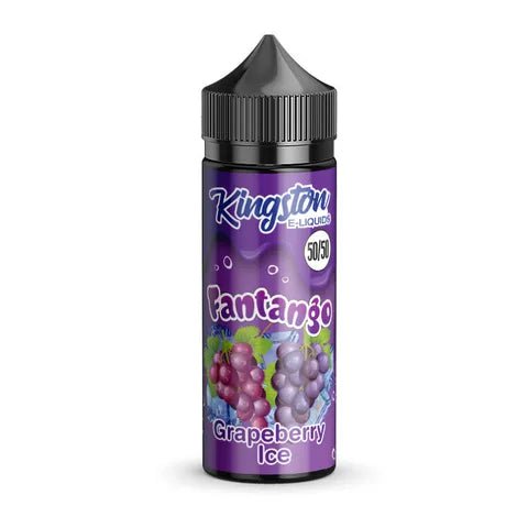 Kingston Fantango 50/50 100ml Shortfill E-Liquids Grapeberry Ice On White Background