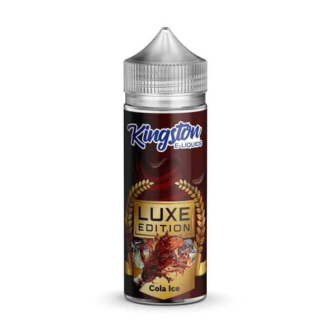 Kingston Luxe Edition 100ml Shortfill E-Liquids Cola Ice On White Background