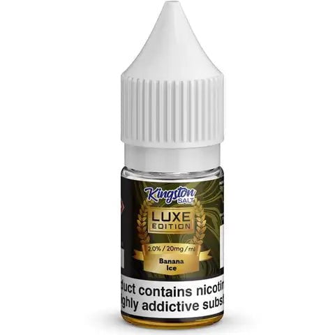 Kingston Luxe Nic Salt E-Liquids Banana Ice / 20mg On White Background