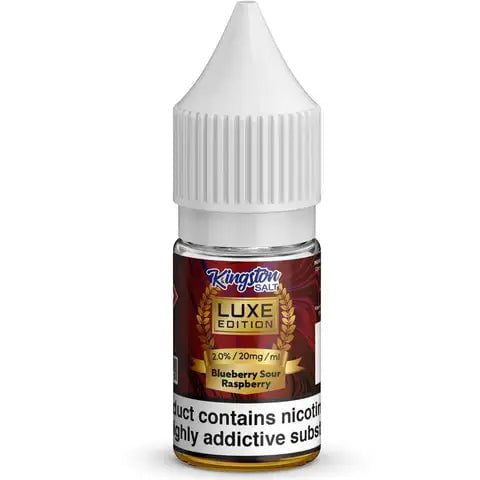 Kingston Luxe Nic Salt E-Liquids Blueberry Sour Raspberry / 20mg On White Background