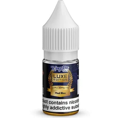 Kingston Luxe Nic Salt E-Liquids Mad Blue / 20mg On White Background