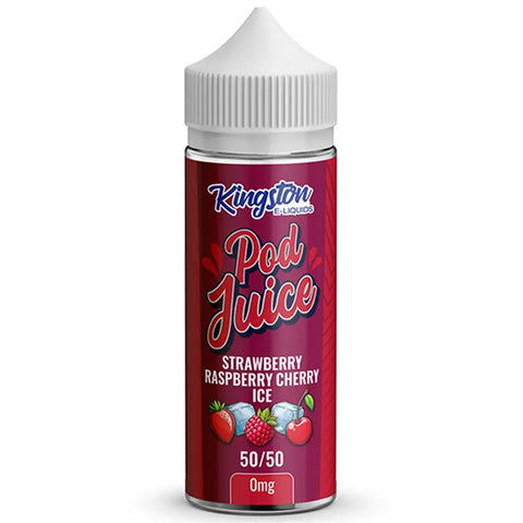 Kingston Pod Juice Strawberry Raspberry Cherry Ice 100ml Shortfill