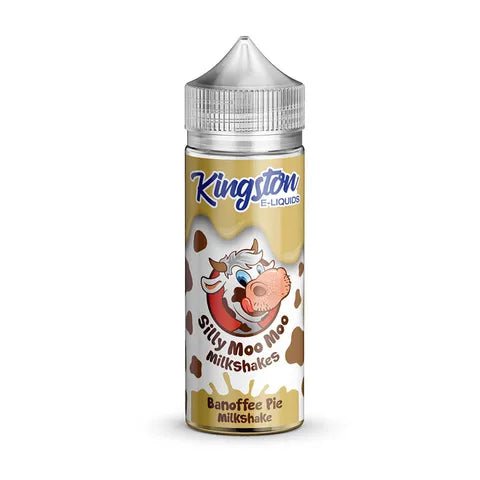 Kingston Silly Moo Moo Milkshake Shortfill E-Liquids Banoffee Pie Milkshake On White Background