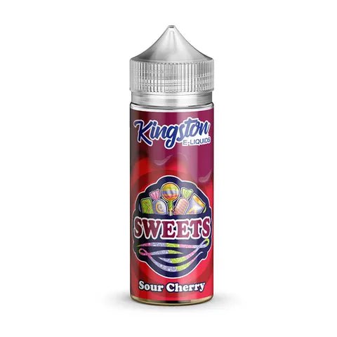 Kingston Sweets 100ml Shortfill E-Liquid Sour Cherry On White Background