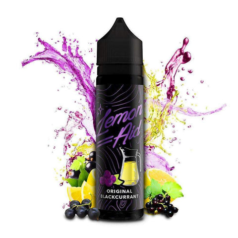 Lemon-Aid 50ml Shortfill E-Liquids Original Blackcurrant On White Background