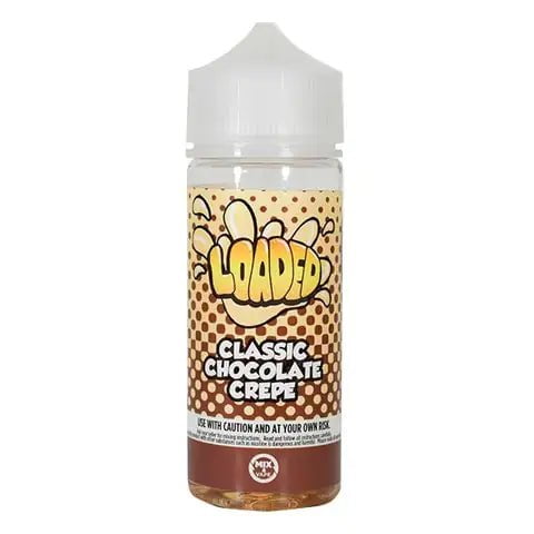 Loaded 100ml Shortfill E-Liquid by Ruthless Classic Chocolate Crepe On White Background