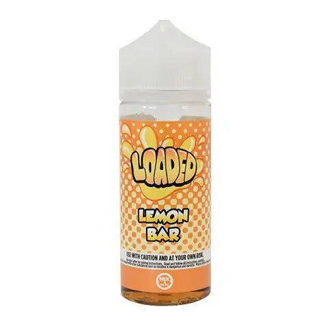 Loaded 100ml Shortfill E-Liquid by Ruthless Lemon Bar On White Background