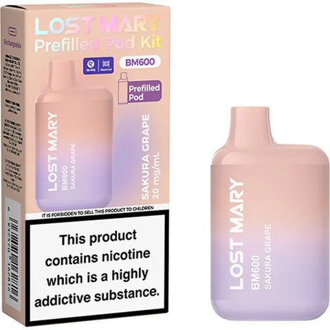 Lost Mary BM600 Prefilled Pod Kit Sakura Grape