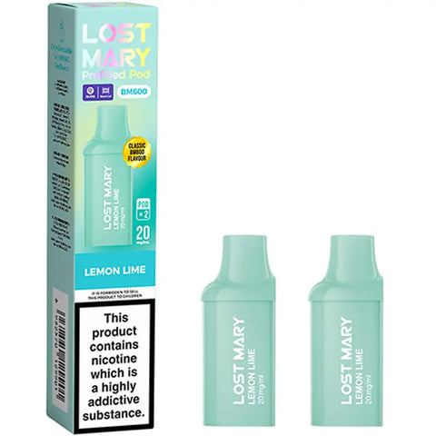 Lost Mary BM600 Replacement Prefilled Pods Lemon Lime