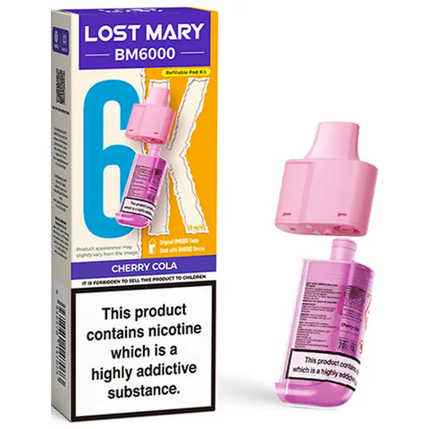 Lost Mary BM6000 Prefilled Pods + Refill Container Cherry Cola