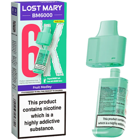 Lost Mary BM6000 Prefilled Pods + Refill Container Fruit Medley