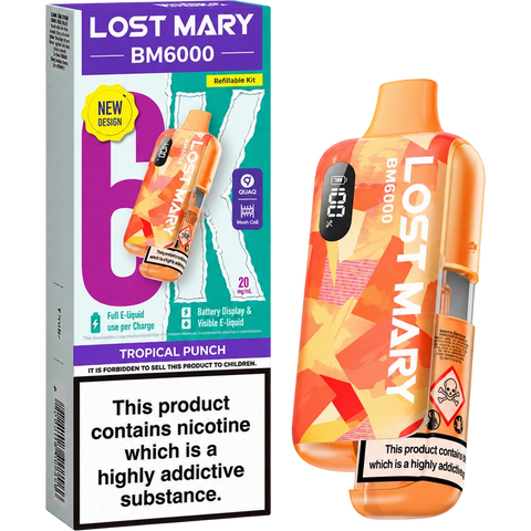 Lost Mary BM6000 Prefilled Pod Vape Kit Tropical Punch