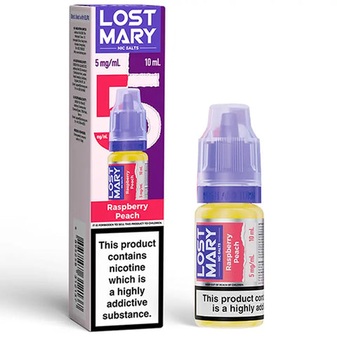 Lost Mary Nic Salts 10ml Raspberry Peach 5mg