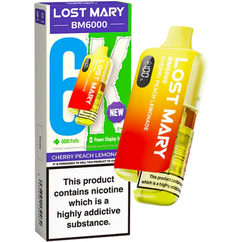 Lost Mary BM6000 Disposable Vape Kit Cherry Peach Lemonade