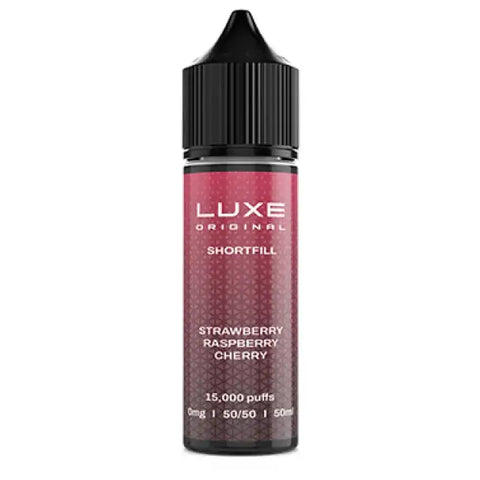 LUXE Original 50ml Shortfill Vape Juice Strawberry Raspberry Cherry