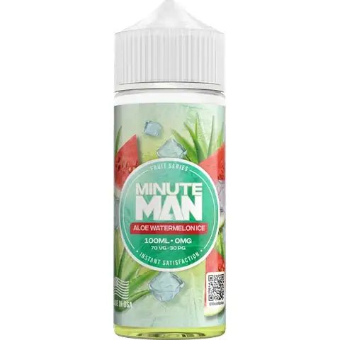 Minute Man 100ml Shortfill Aloe Watermelon Ice On White Background