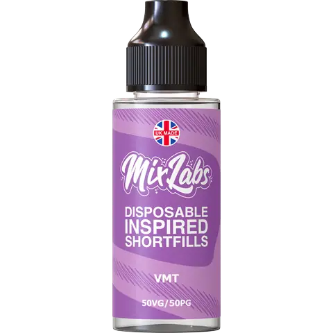 Mix Labs 100ml Disposable Inspired Shortfill E-Liquid VMT On White Background