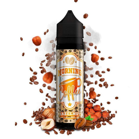 Morning Coffee 50ml Shortfill E-Liquids Hazelnut On White Background