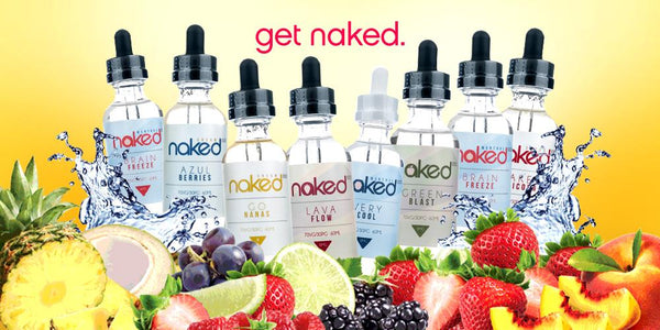 Naked 50ml Shortfill E-Liquids On White Background