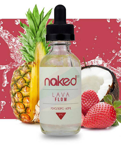 Naked 50ml Shortfill E-Liquids Lava Flow On White Background