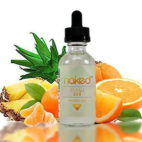 Naked 50ml Shortfill E-Liquids Maui Sun On White Background