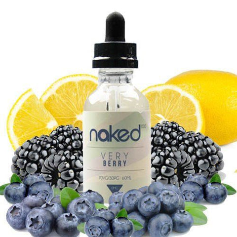 Naked 50ml Shortfill E-Liquids Really Berry On White Background